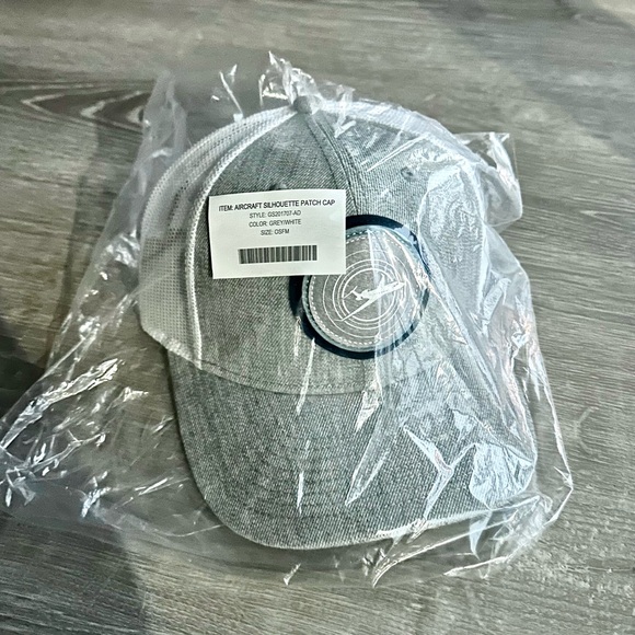 Gulfstream branded Aircraft Silhouette Patch Cap in gray, adjustable back - Picture 4 of 5